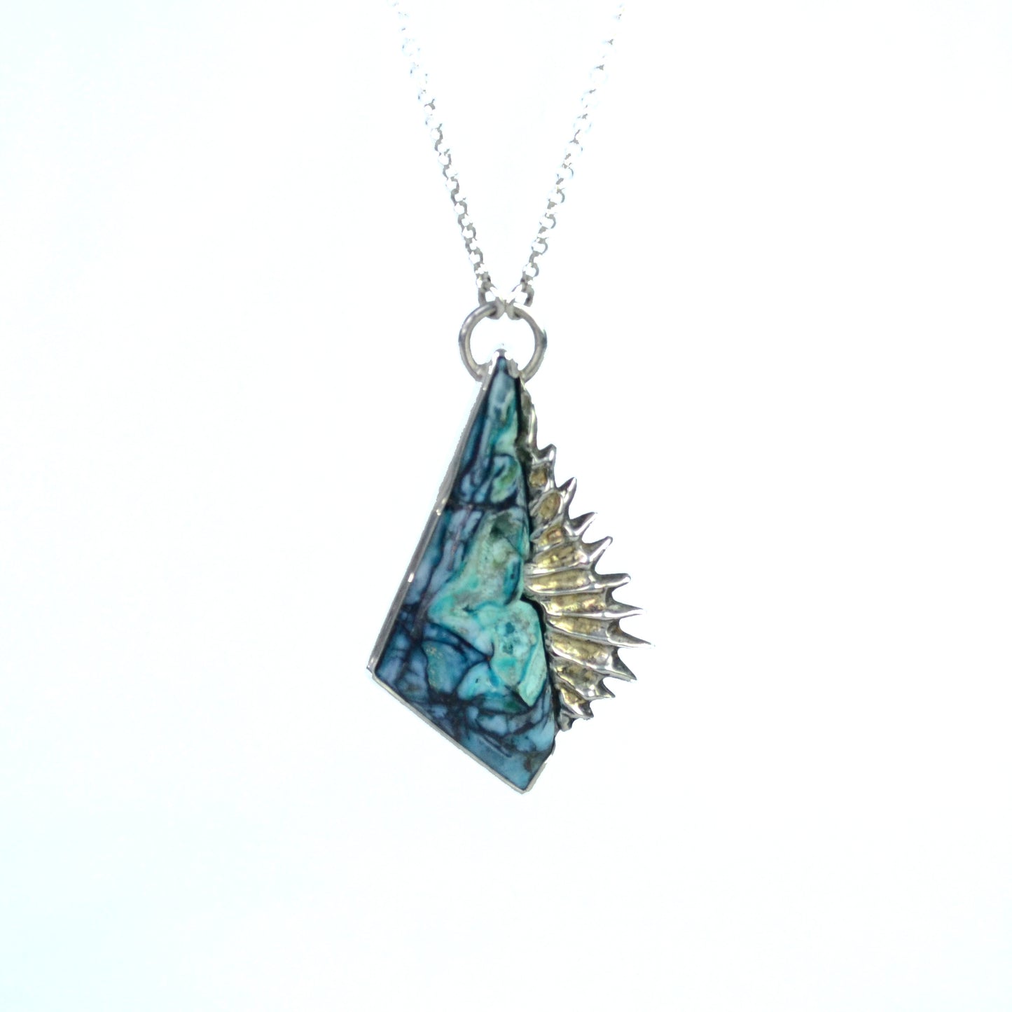 Copper Chrysocolla Coral Necklace