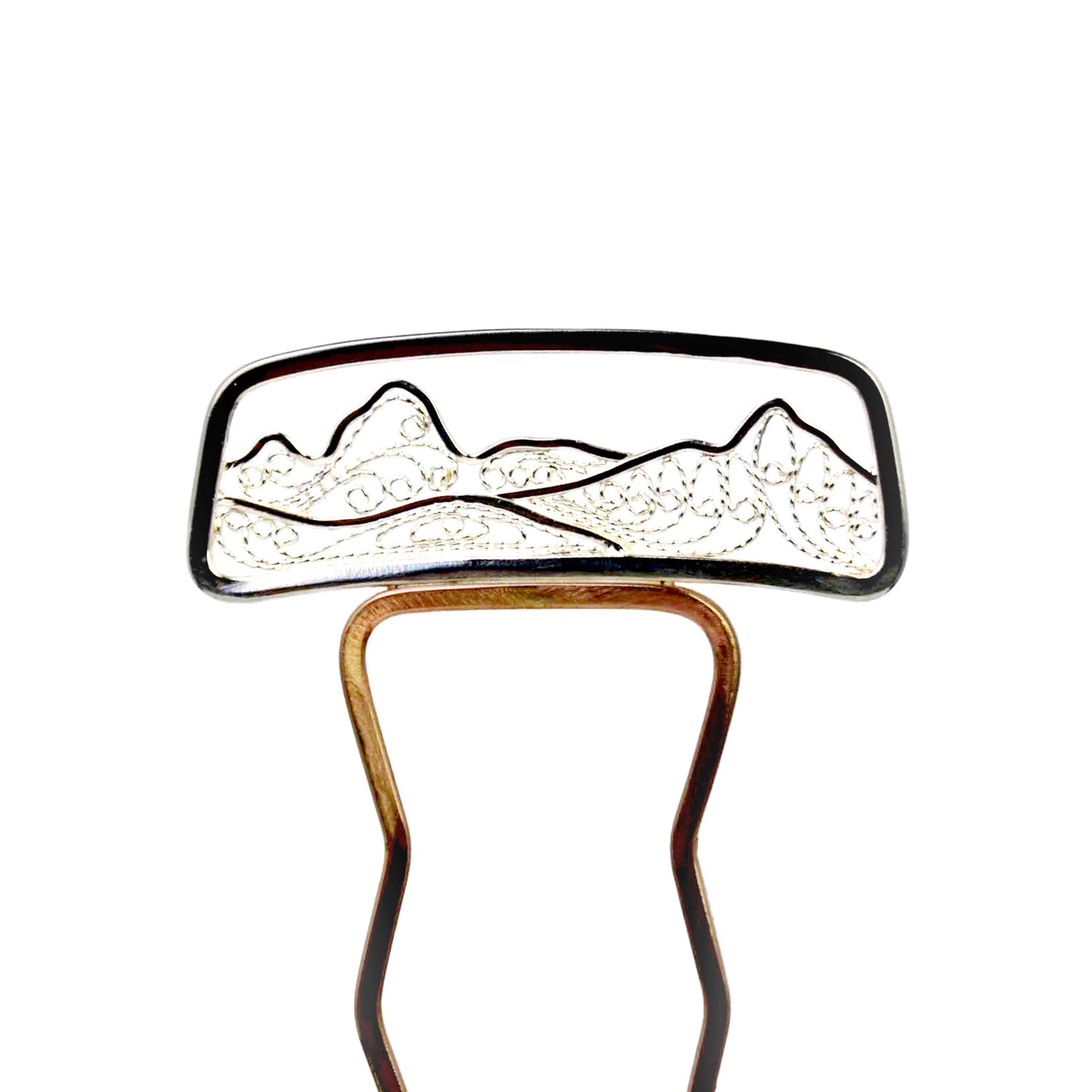 Mountains Filigree Hair Fork