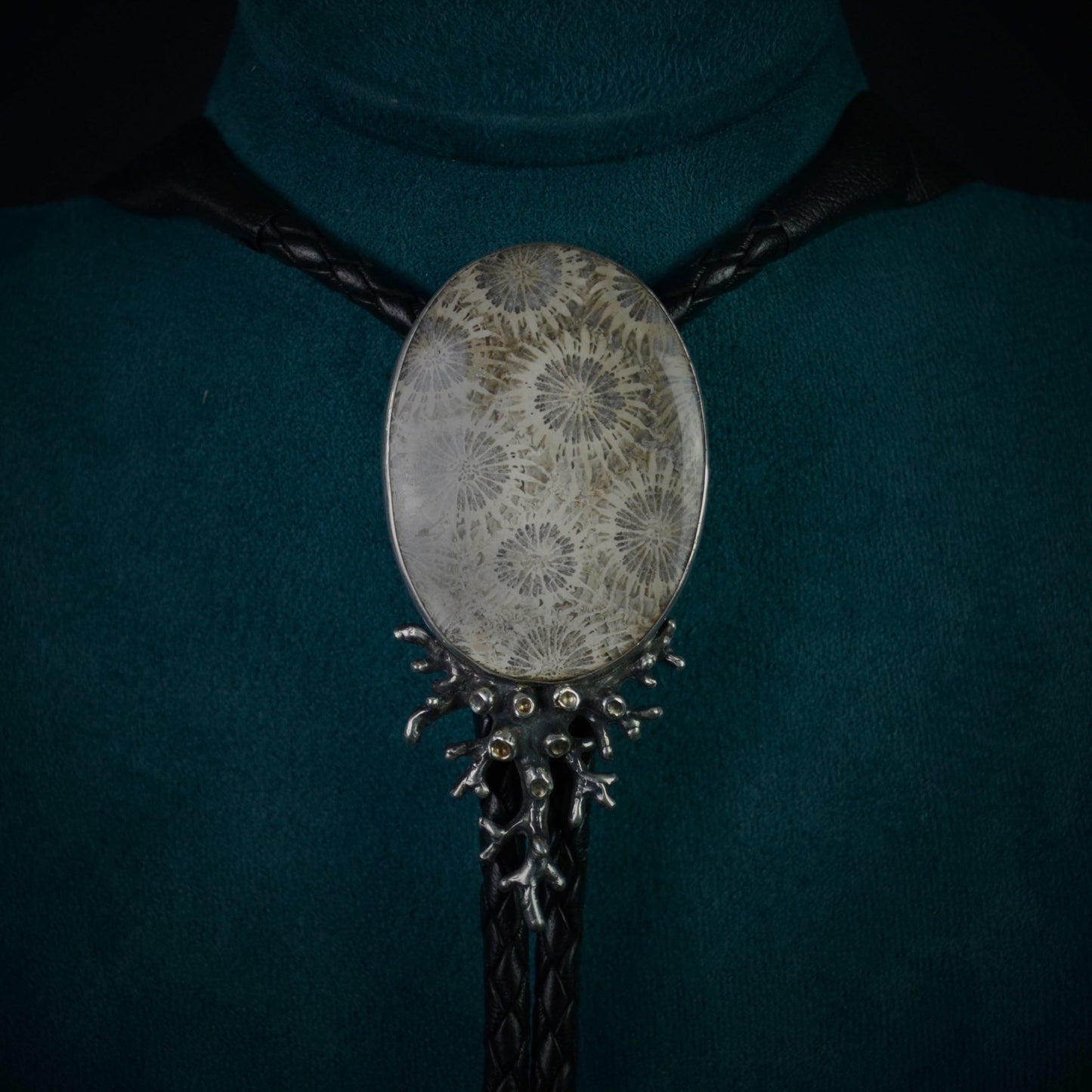 Petrified Coral Bolo Tie