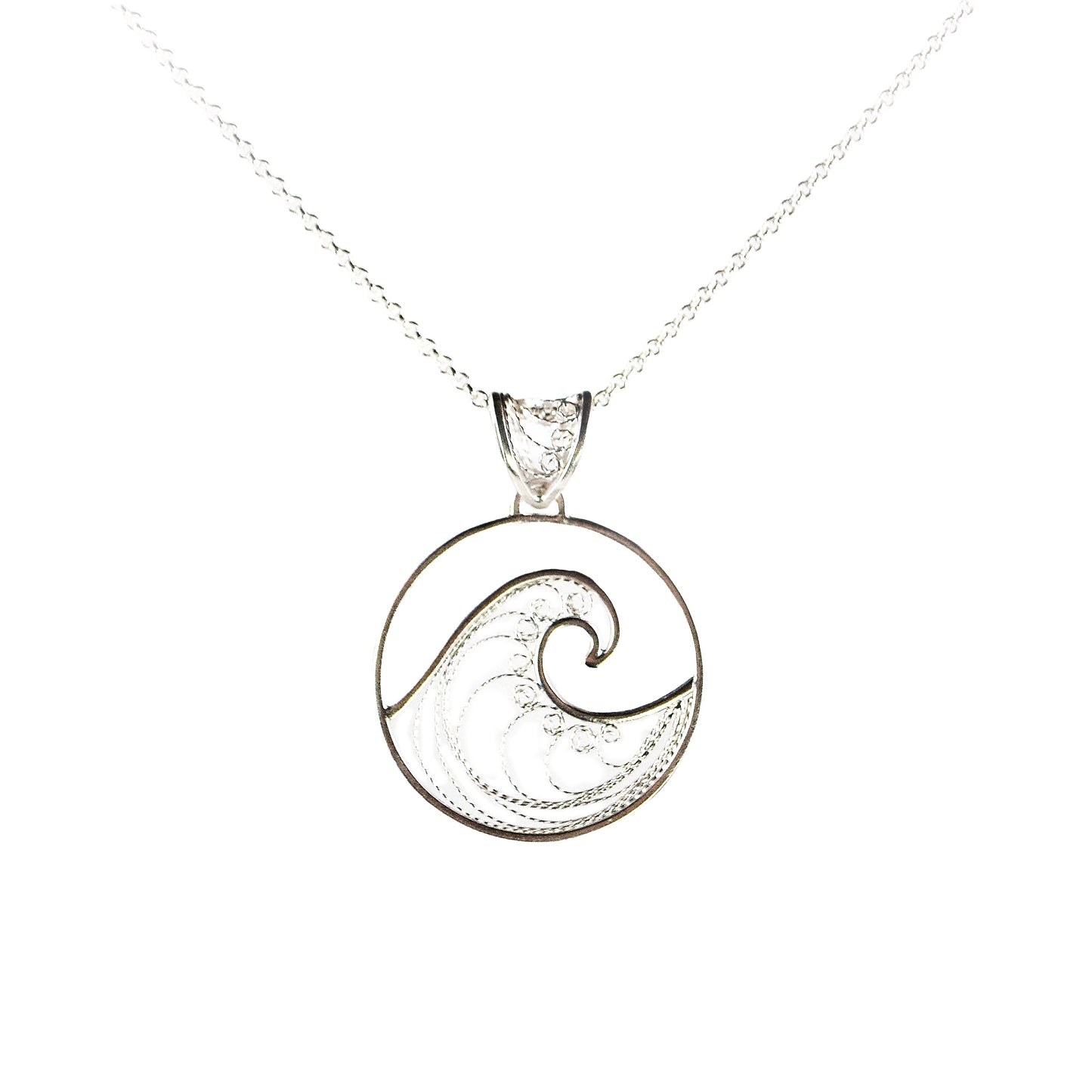 Wave Filigree Pendant