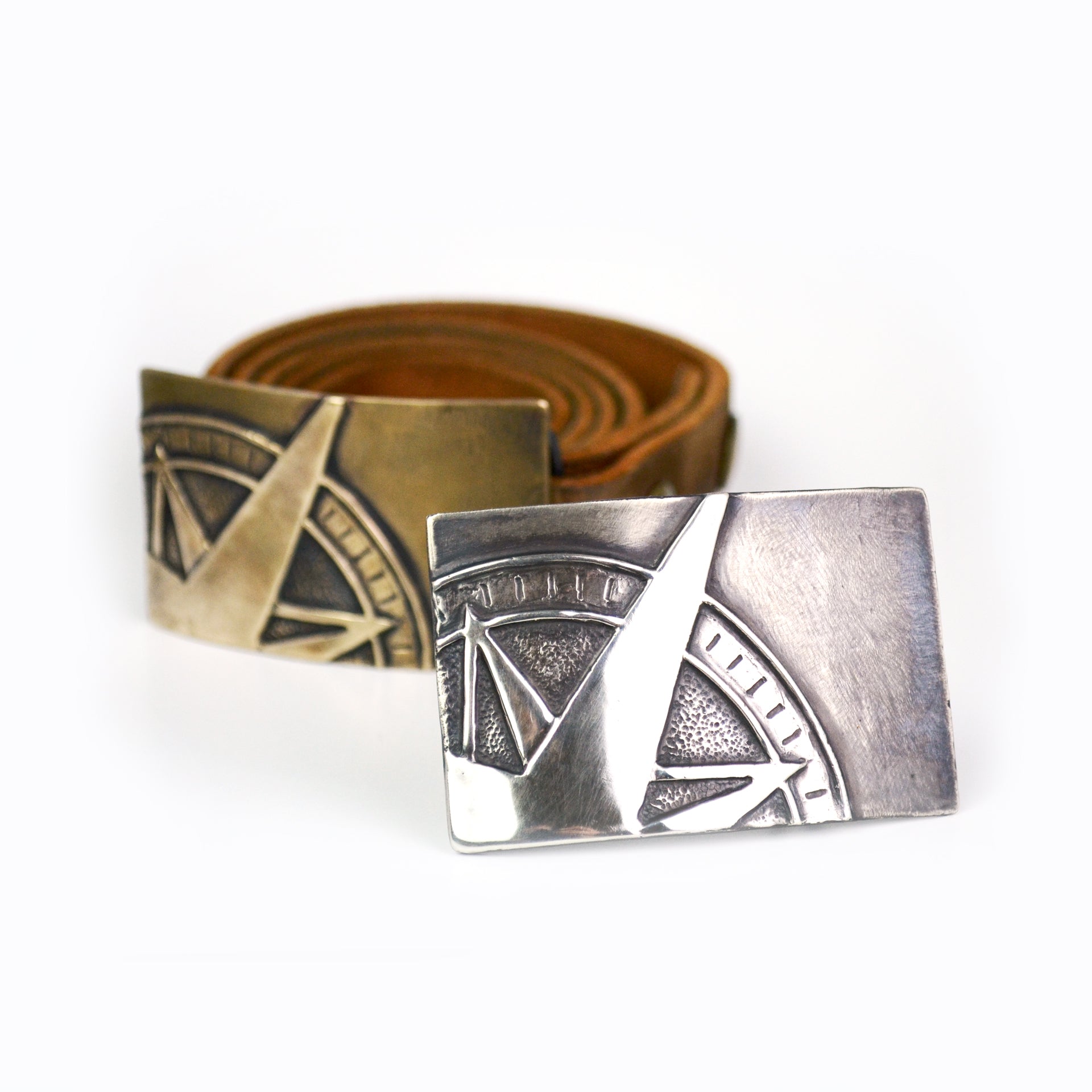 Compass Belt buckle for 4 cm Leather Belts, Antique Silver, 19,20 €