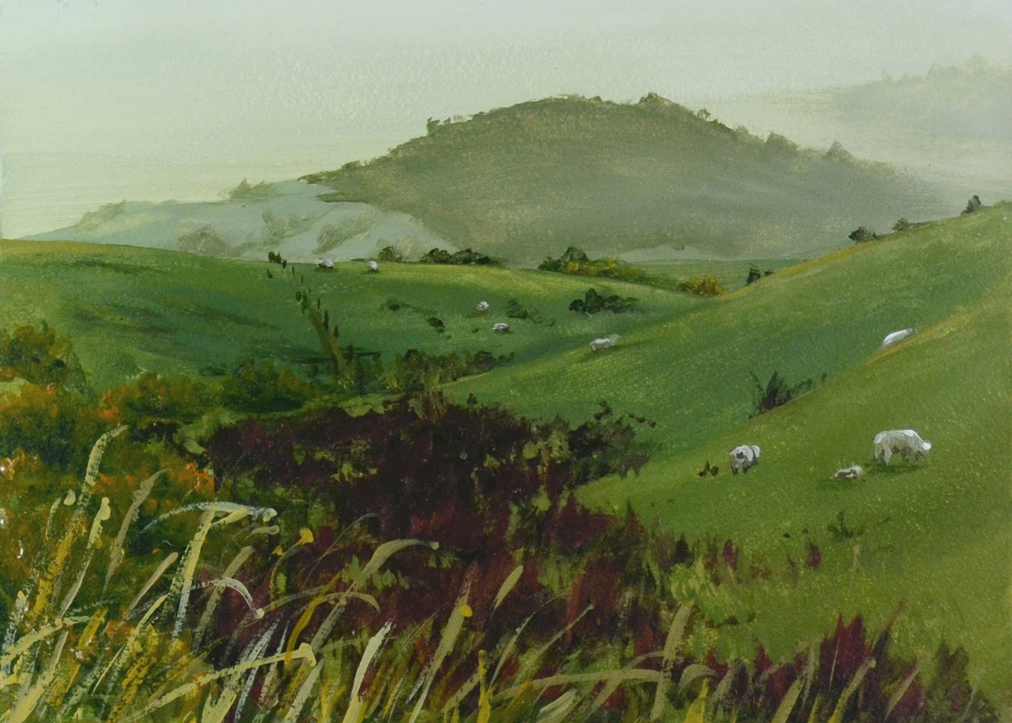 Sheep in the Catlins New Zealand Painting