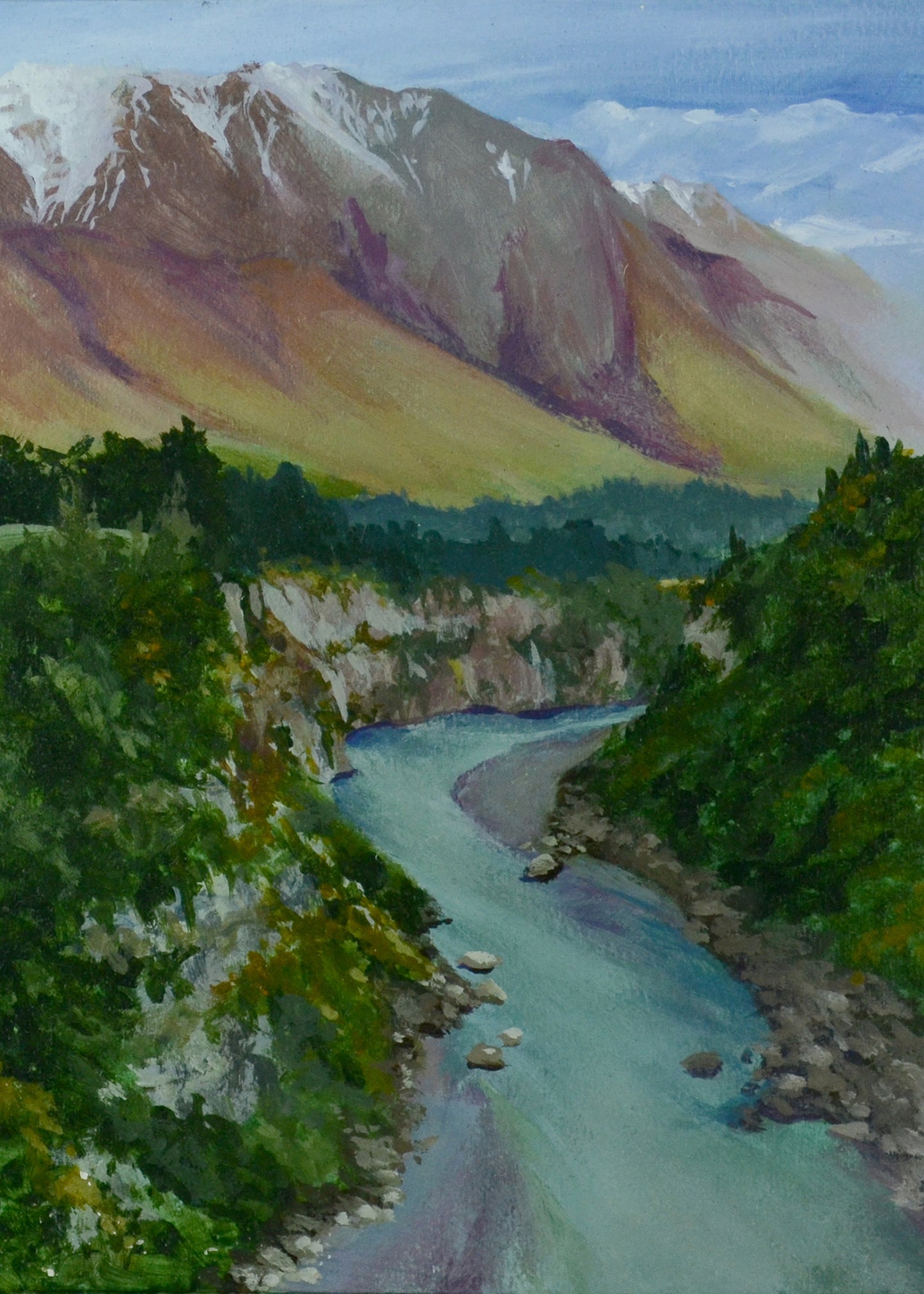 Rakaia Gorge New Zealand Painting